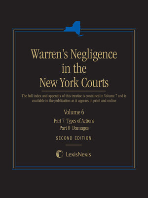 cover image of Warren's Negligence in the New York Courts